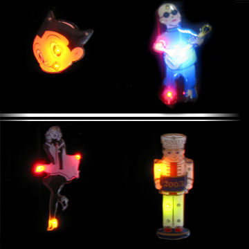 Flashing Cartoon Figure Pins